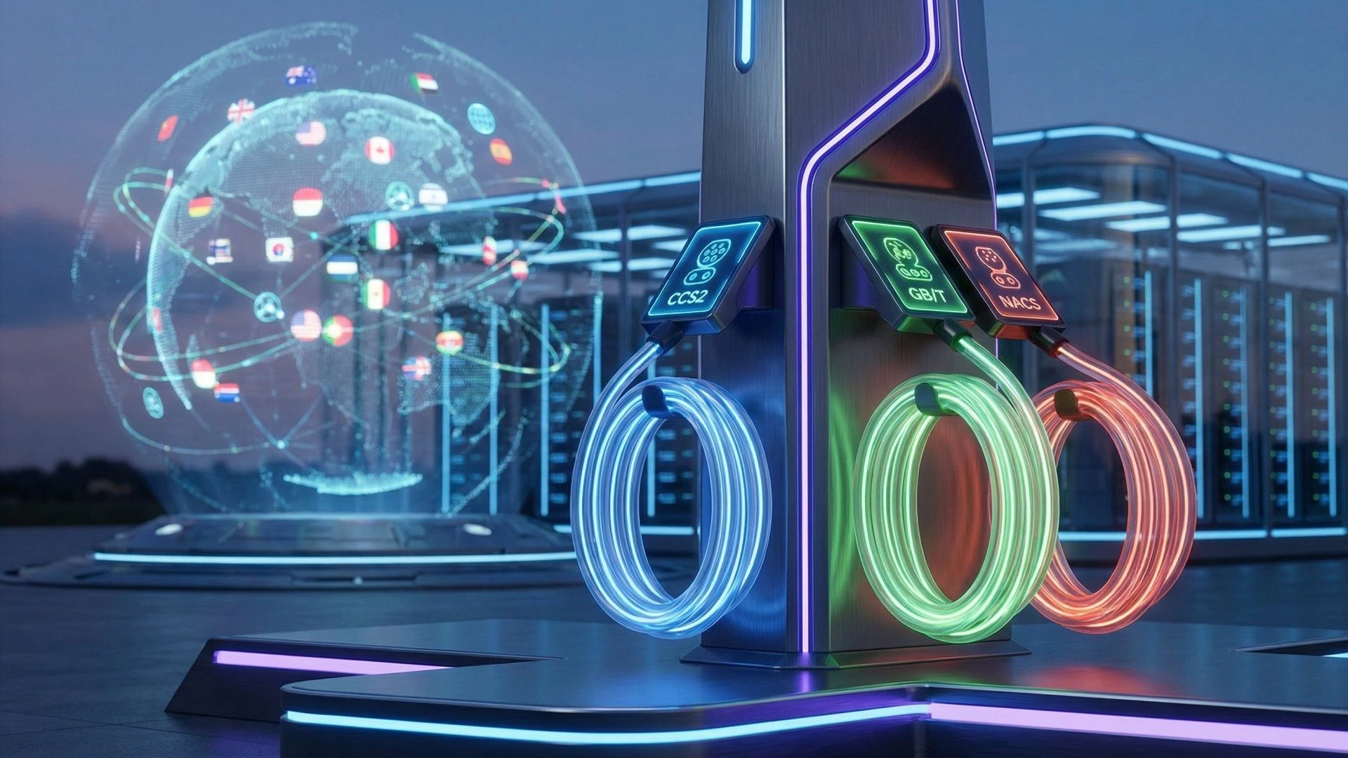 Futuristic EV Charging Station