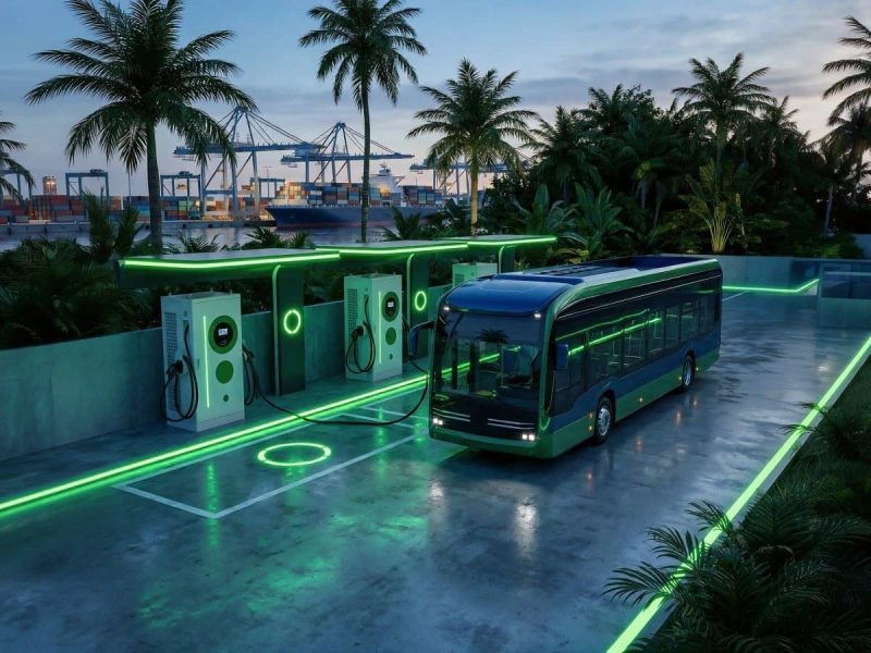 High-power DC fast charging solution for electric bus public transport networks.